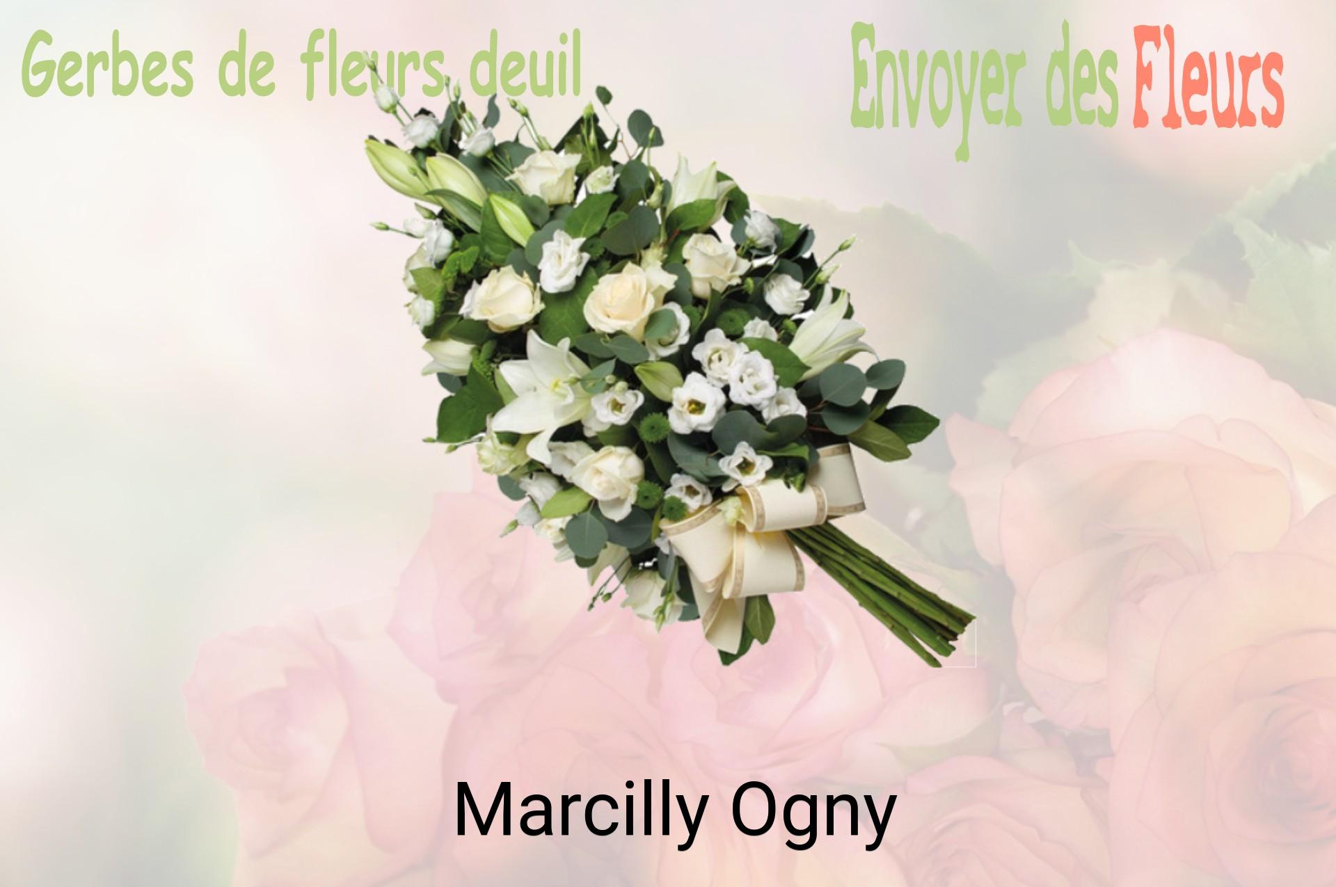 Gerbe de fleurs de deuil livrée à Marcilly-Ogny